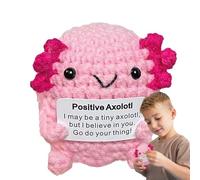 Generisch Axolotl Positivo - Muñeca Motivativa Hecha A Mano - Figura Animal para Adultos Estudiantes Adolescentes Niños Meditación Viajar Hogar Mesita de Noche