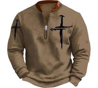Generisch Azul X Hombres Sudadera 3D Impresión Digital Street Sports Fashion Trend Sudadera Tarántula Matar, caqui, XXL