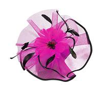Generisch Babyset Hut Kopfbedeckung Kirche Feder Clip Fascinator Hut Hochzeit Kappe für es Schweißband Set, Rojo sandía, Talla única