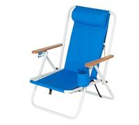 Generisch Backpack Beach Chair, Folding Recliner Seat, Portable Outdoor Lounger, Built In Cup Holder Feature, Lightweight Travel Frame, Great for Summer Picnics, Camping, Beach Days