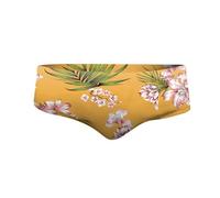 Generisch Badehorts Badehose für Herren,flache Ecke,Strand,Resort,Wasserpark,Einweichen,heißen Quelle,Digitalbedruckte Badehose, amarillo, L