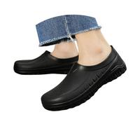 Generisch Badeschuhe Herren,Herren Damen küchschuhe rutschfest Arbeitsschuhe küche Zugs rutschfeste Hausschlappen mit Gummisohle Premium Hausschuh für innen und draußen Schwarz 40