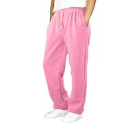 Generisch Baggy-Jogginghose für Jungen und Mädchen, gerades Bein, offener Saum, Freizeithose, elastischer Bund, sportliche Jogginghose mit Taschen (5-6 Years)