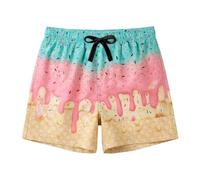 Generisch Bañador para hombre con estampado 3D, diseño gráfico divertido, secado rápido, ropa de playa, estampado de helado, con cordón, playa, surf, para vacaciones, deportes, correr, Verde menta1, L