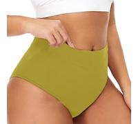 Generisch Bañador para mujer, ropa interior fisiológica, 4 capas, antigoteo, compresas sanitarias, ropa interior deportiva, verde, S