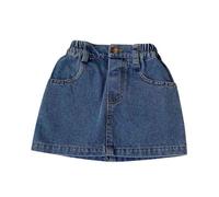 Generisch Bañador para niña 146 faldas vaqueras Place Bebé Niño Niña Falda Vaquera Rompida Distressed Ra Trim Falda Vaquera Pantalones Cortos, azul, 6-7 años