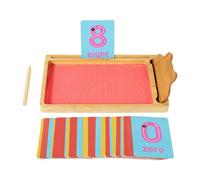 Generisch Bandeja de de Madera, Formato de Cartas, bolígrafo de para niños, Juego de Cartas, Juguete sensorial de ortografía, Habilidades motoras Finas para niños Que aprenden a Escribir