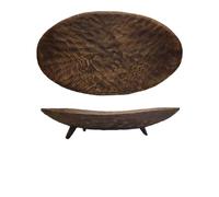 Generisch Bandeja de frutas de madera natural, estilo vintage countryside, placa ovalada grande INS Nordic Breakfast Snack Tray, bonita decoración del hogar (color 1)