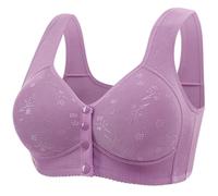 Generisch Bandeja de leche materna delantera de maternidad, copas moldeadas, correa de hombro ajustable, ropa embarazada de gran tamaño, morado, 38