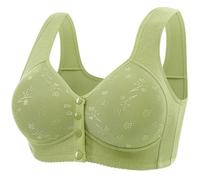 Generisch Bandeja de leche materna delantera de maternidad, copas moldeadas, correa de hombro ajustable, ropa embarazada de gran tamaño, verde, 44