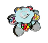 Generisch Bandeja para servir con tapa dividida, de servir giratoria, plato de verduras con tapa dividida, para , picnics, postres, patatas fritas y salsas en casa