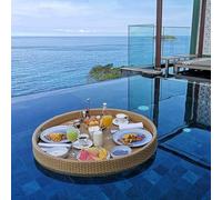 Generisch Bandeja redonda flotante para piscina, spa y playa, ideal para bebidas y alimentos en el agua