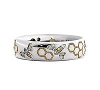 Generisch Bandera de asta anillos para & mujeres abejas lindo 925 Rhinestone Anillos de plata oscilación anillos, 7, Metal