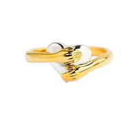 Generisch Banderas De Anillos Simple Dos Colores Melocotón Abrazo Personalidad Anillo Creativo Anillos Rhinestone, 6, Metal, Sin piedras preciosas