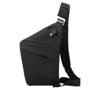 Generisch Bandolera de honda para hombre,Mochila de honda en el pecho, hombro, Negro , B: hombro derecho, Ver descripción