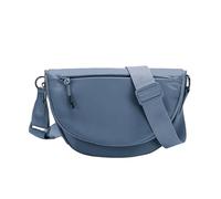 Generisch Bandoleras para hombre, pequeño, camuflaje, para hombre y mujer, moda, medio nailon, plegable, bolso de luna, bolso bandolera con correa ajustable, bolso bandolera para mujer, grande, azul