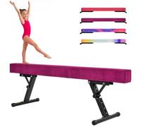 Generisch Barra de gimnasia regulable en altura 180 cm, 5 niveles 17-56 cm, con revestimiento antideslizante y zona de amortiguación integrada, barra de equilibrio con base ancha, ideal para