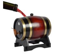 Generisch Barril de roble decorativo - Dispensador de madera para líquidos, grande 1,5 l y 3 l | cubierta con grifo para bebidas, recipiente de ron y tequila para bodegas y uso doméstico