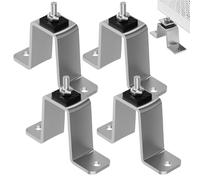Generisch Base de montaje de acero inoxidable para acondicionador de aire, 4 piezas de soporte antivibración, soporte antivibración para construcción de jardín de garaje trasero