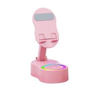 Generisch Base para altavoces para tablet y smartphone, sonido inalámbrico inductivo, efectos de iluminación RGB, soporte ajustable, salida de audio estéreo, para producción de vídeo, cine en casa