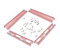 Generisch Bastidores ondulados de mahjong con deslizadores, borde de concha de 50,8 cm, soporte de piedra americano Mah Jongg, para mujeres, hombres, coleccionistas, hogar, , noche de juegos