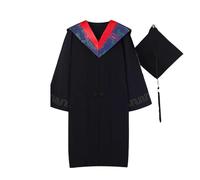 Generisch Bata académica de graduación para estudiantes de posgrado, graduados de pregrado con borla de sombrero, mono para hombre, traje de ceremonia solemne, rojo, L