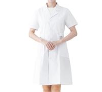 Generisch Bata de laboratorio de algodón para mujer y hombre, bata blanca con botones, manga corta, abrigo de laboratorio, bata química, ropa de trabajo, abrigo de médico, ropa protectora para