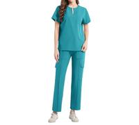 Generisch Bata médica para mujer, bata quirúrgica, traje de lavado de manos dividido, trabajo elástico, secado rápido, ropa de trabajo, medicina, BU1, XXL