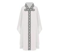 Generisch Bata para hombre musulmana bata católica sacerdote iglesia ceremonial masa bata celebrante 0sacerdotes bautismo comunión traje celebridad Iglesia católica abrigos católicos, Blanco, Talla