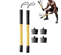 Generisch Battle Rope - Cuerda de batalla ajustable de 2 piezas para tonificar todo el cuerpo, quema de grasa, entrenamiento de fuerza