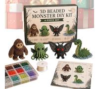 Generisch Beaded Animal Craft, Mini 3D DIY Beading, 180g Educational Handmade Art Toy, Creative Craft Activity for Kids Teens Adults Beginners Home Classroom School Party Use 26 x 18 x 3 cm