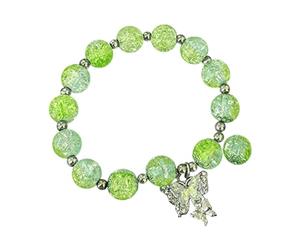 Generisch Beaded Bracelets For Women Glass Beads Bracelet Butterfly Charm Bracelet Beads Butterfly Bracelet For Women Armband für Rot und, talla única, Vidrio, No es una piedra preciosa