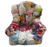 Generisch Beanbag para guardar peluches, transparente, de almacenamiento de peluche, con cremallera, organizador para suelo, cama, habitación infantil, sofá, esquina, sala de estar