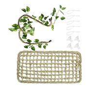 Generisch Bearded Dragon Enclosure - Hanging Climbing Vine, Reptile Habitat Foliage | Rama artificial de resina flexible de 260 g Bendable Jungle Gym con copas de succión para tanque Lizard Gecko Tank