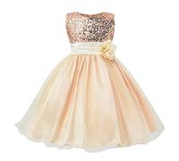 Generisch Bebé Bebé Primavera Estampado Sin Mangas Princesa Vestido Fiesta Traje Ropa Niña Bikini Con, beige, 7-8 años
