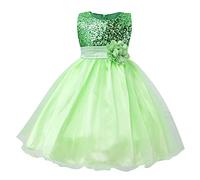 Generisch Bebé Bebé Primavera Estampado Sin Mangas Princesa Vestido Fiesta Traje Ropa Niña Bikini Con, verde, 7-8 años
