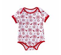 Generisch Bebé Recién Nacido Niñas Niños Impresión Halloween Manga Corta Mameluco Body Ropa, rojo, 1-2 años