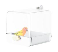 Generisch - Bebedero para pájaros, jaula para bebedero para pájaros, ducha para loros, bañera para pájaros, accesorios para jaula de pájaros con gancho y cajón inferior, bebedero para pájaros para
