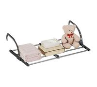 Generisch Bedside Shelf - Organizador de almacenamiento plegable para cama, estante de ropa retráctil con compartimentos multicapa, soporte para ahorrar espacio para diaper Book Purse Towel Necessity