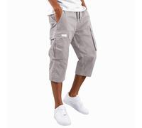 Generisch Bermuda Shorts Herren,Hosen,Cargo Shorts Herren Sommer kurze Cargo Shorts Arbeitshosen Männer Kurz Baggy Wanderhose 3/4 Hose mit vielen Taschen Outdoor Shorts