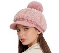 Generisch Berretto Invernale Visiera - Cappello Pile Donna, Accessorio Testa Elegante | Design Alla Protezione Freddo Morbida Finitura Termica Calore Ottimale Struttura Confortevole per Sci Viaggio