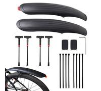 Generisch Bicycle Mud Guard - Kit de escudo para ciclismo al aire libre, material de aleación de aluminio y nailon, parte delantera 29,8 x 4,1 cm, trasera 48,8 x 4,7 cm, peso 600 g, se adapta a