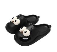 Generisch Big Eye Dog Slippers,Kissing Slippers,Anti-Slip Beach Pool Shower Shoes, Summer Novelty Home Sandals, Negro , 40/41 EU