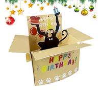 Generisch Biglietto Auguri Compleanno Divertente | Cartone Animato Festivo | Regalo Simpatico per Ragazza, Ragazzo, Ideal para Amici, Famiglia, Festa di Compleano