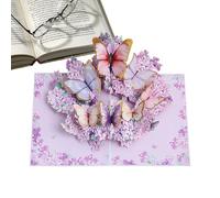 Generisch Biglietto Di San Per La Famiglia - 5,91 Pollici Decorazioni 3D Vintage Con Farfalle E Fiori, Cartoline Per Matrimoni E Festivales - Per Bambini Famiglia Amici Madre Sorella Figlia Occasioni