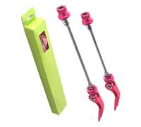Generisch Bike Quick Release Skewers - Front and Rear Axle Skewer Parts, Lightweight Clip Design for Smooth Wheel Fit, Aluminio + Rust-Rust-Rust-Resistant Finish, Strong Easy Construction, for Road,