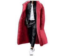 Generisch Bike Winter Herren Herren- Winter-, Warmer Langer Mantel, Mantel Man Coat (Red, S)