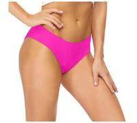 Generisch Bikini con pantalones bajos para mujer que cubren toda la superficie, corte medio, estilo básico negro, pantalones de baño versátiles, combinables, Rosa intenso., XXL