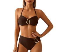 Generisch Bikini para mujer, juego curvy, mini envolvente, tanga, traje de baño, deportivo, informal, clásico, para el abdomen, traje de baño de dos piezas
