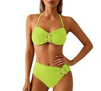Generisch Bikini para mujer, juego curvy, mini envolvente, tanga, traje de baño, deportivo, informal, clásico, para el abdomen, traje de baño de dos piezas